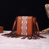 Vintage Print Boho Style Carving Single Shoulder Crossbody Bag for Women