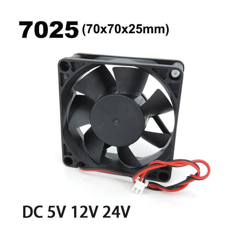 DC Бесщеточный вентилятор xh2.54 2pin 5V 12V 24V Промышленные охлаждающие вентиляторы Подшипник скольжения 4/8 см 12 см 25/30/35/40/50*10 мм Охладитель для 3D-принтера