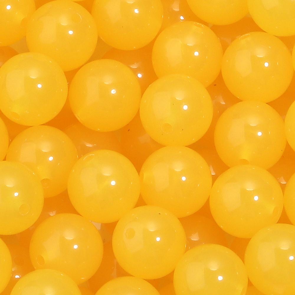 20pcs/lot 16mm Jelly Colored Acrylic Beads Loose Spaced Round Beads For Jewelry Making DIY Charms Bracelet Necklace Accessories