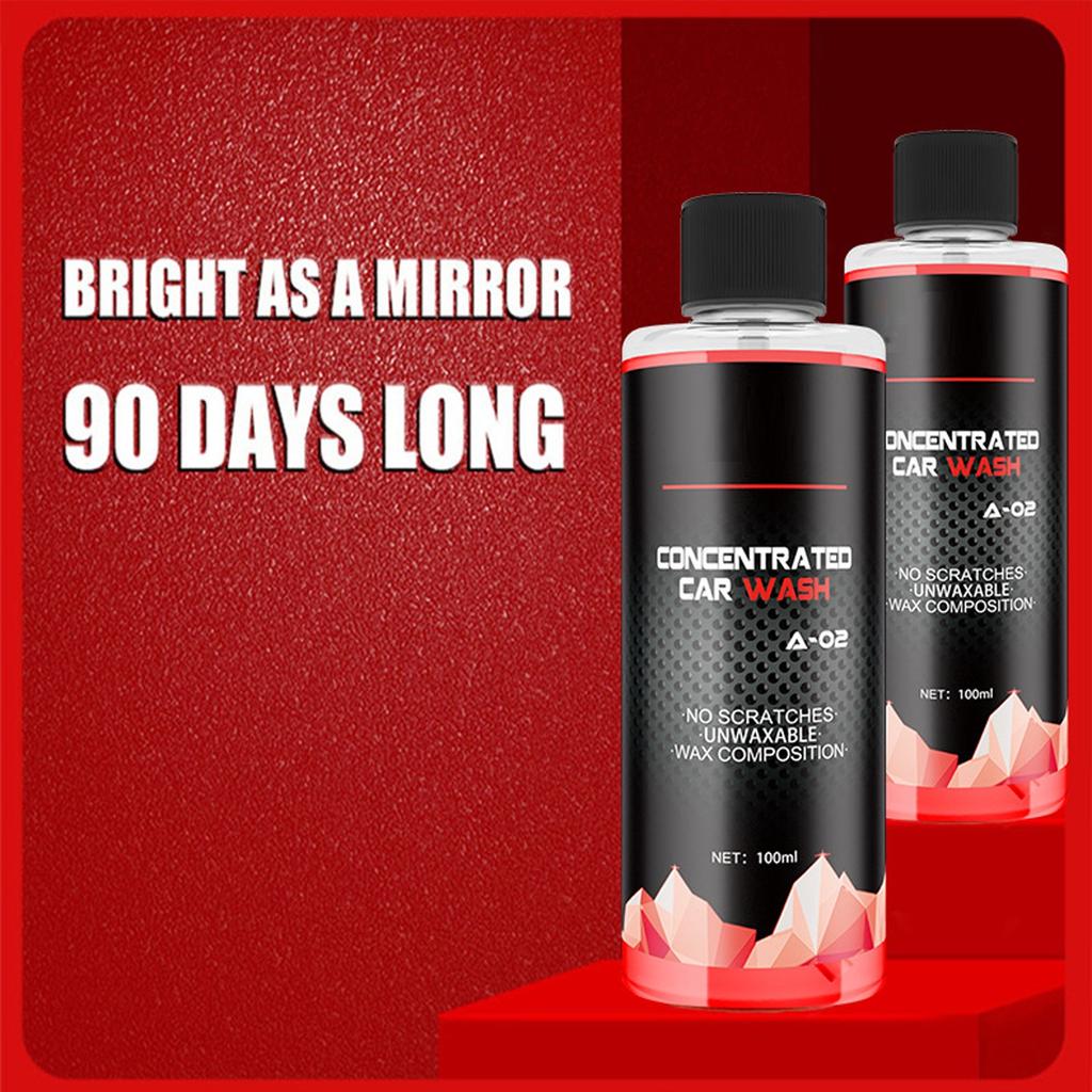 Водный воск для автомойки, высококонцентрированная пена, жидкость для мытья автомобиля, дезактивация краски, полировка, покрытие 100 мл