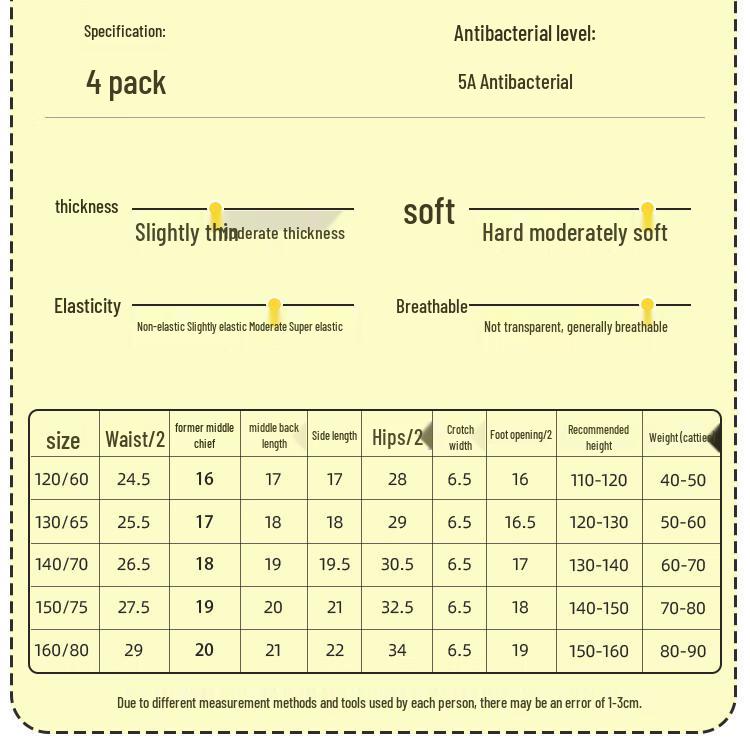 LANGSHA Сетчатые боксеры для девочек (4-Pack)
