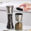 Multi-functional Pepper Shakers Set with Stand Stainless Steel Salt Pepper Mill Manual Spice Pepper Grinder Mill Milled Powder