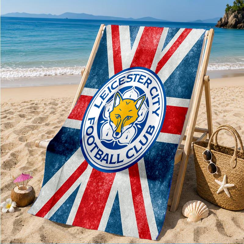 Fc Crest Design Printed Microfiber Beach Towel, Soft And Absorbent, Quick-Dry, Ideal for Summer Travel, Beach Essential, Swimming Pool
