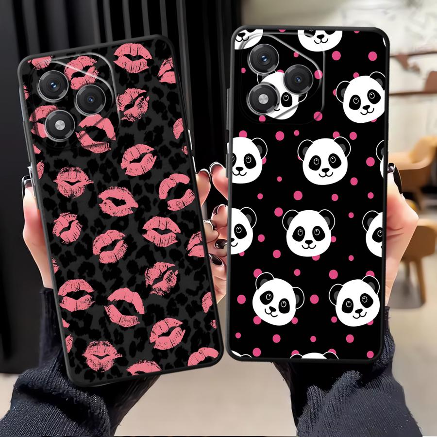 Чехол с узором панды для Honor Magic5Lite X5b X9a 90 70 8X 200 400 Lite X6 X7 X8 Funda Чехол для телефона
