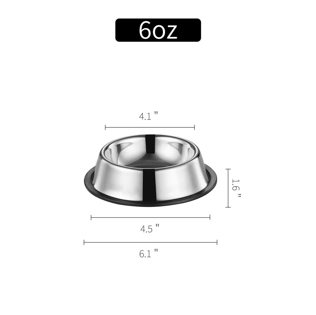 Food Storage Container, Feeder Dish, Water Bottle, Pet Bowl for Small and Large Dogs and Cats, Stainless Steel Pet Dog Bowl