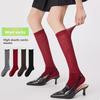 Women's Autumn New Solid Color Lace Wool Boneless Calf Pile Socks