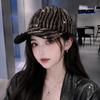 Appearance New leopard print hot diamond baseball hat men's and women's outdoor sunshade sunscreen hat European and American fashion casual cap