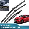 For Nissan Note E12 MK2 2012-2019 2013 2014 2015 Wiper Front&Rear Wiper Blades Windshield Windscreen Window Brushes 24"+14"+12