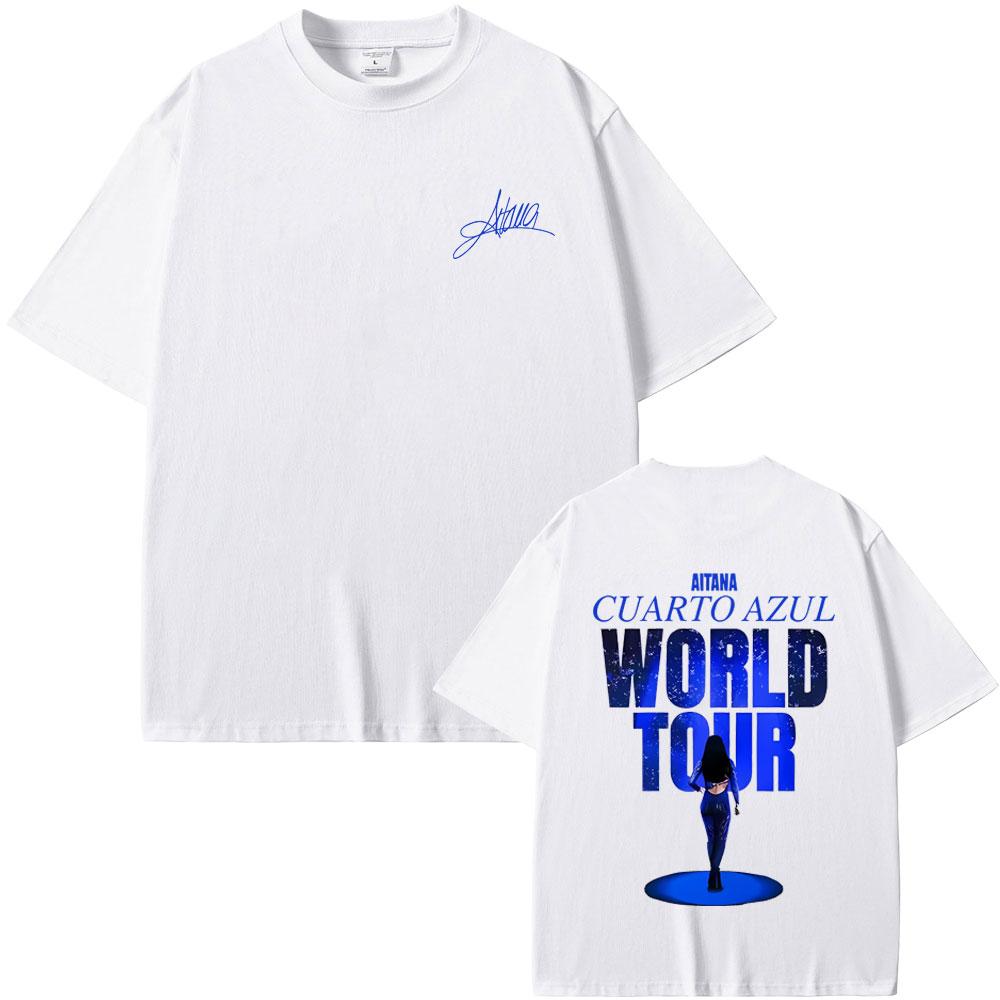 Singer Aitana Graphic T Shirt Fans Gift CUARTO AZUL World Tour 2026 Merch Tshirt Unisex Women Fashion Casual Oversized Tshirts