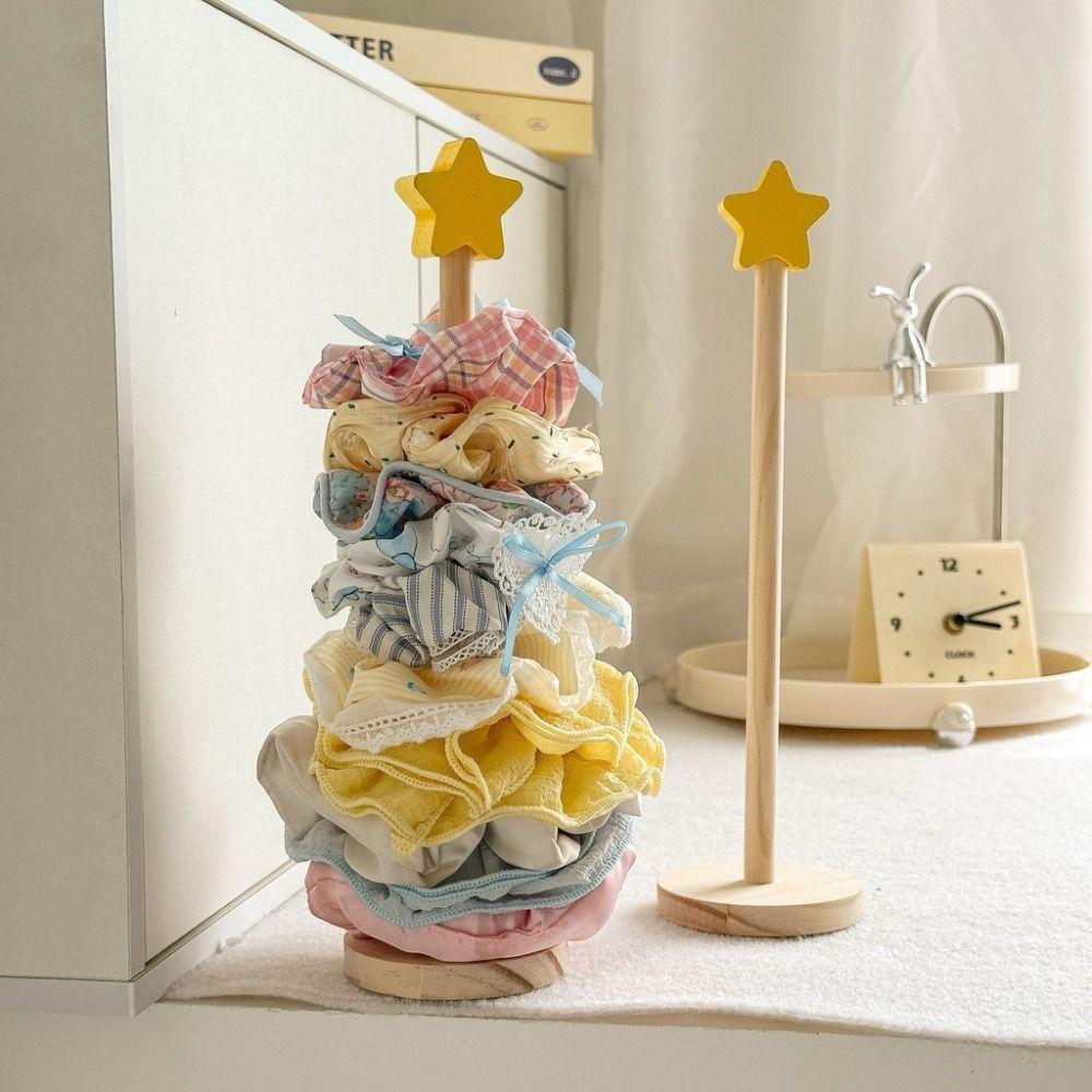 Дофаминовый держатель для петель для волос Деревянная подставка для демонстрации зажимов для волос Прочная стойка для хранения резинок для волос