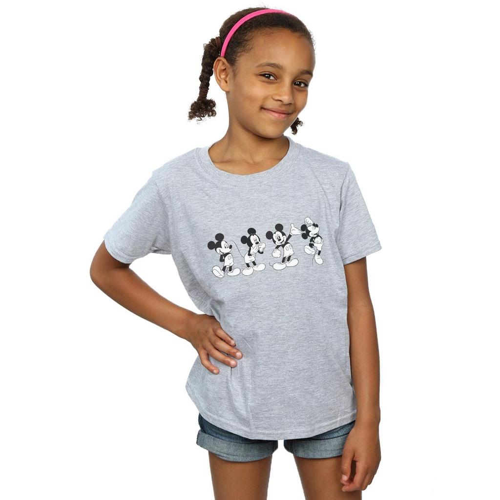 Disney Girls Mickey Mouse Four Emotions Cotton T-Shirt