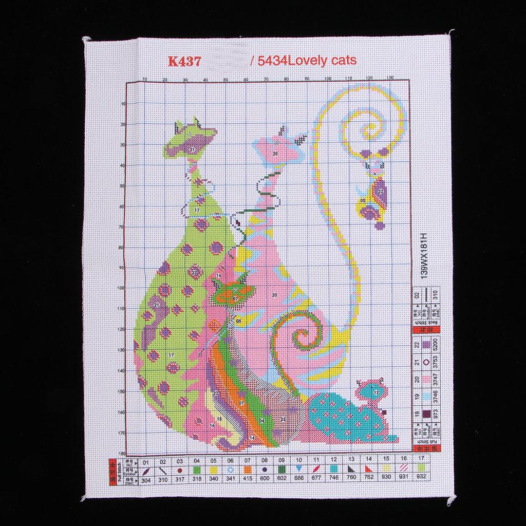 Вышивка крестиком "Котики" 32 на 41 см