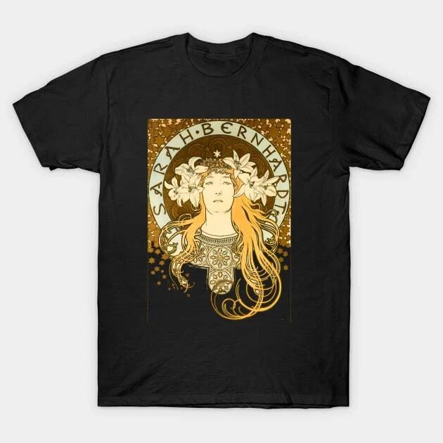 Alphonse Mucha Art Nouveau woman design T-Shirt S-5XL Fast Shipping