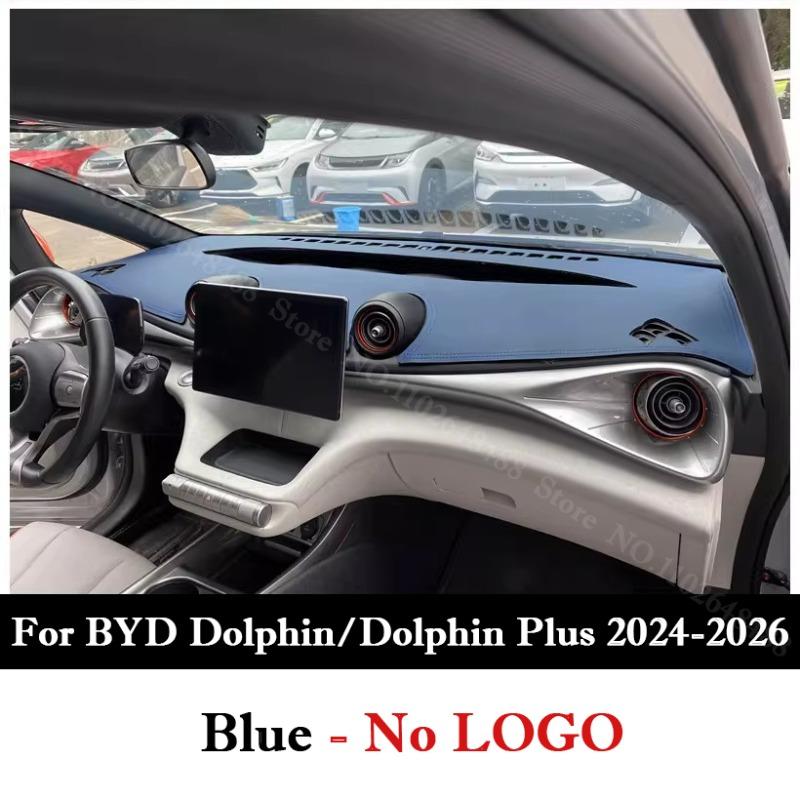 For BYD Dolphin 2024 2025 2026 Car Dashboard Cover Leather Dash Sunshade Mat Non-slip Pad Protector Cover Interior Accessories