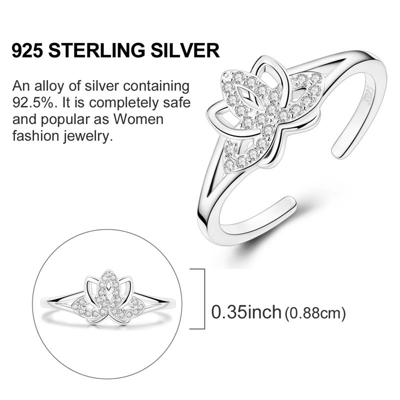 Original 925 Sterling Silver Bow Sun Moon Stars Open Rings Regardless of Size for Women Girls Jewelry Birthday Anniversary Gifts