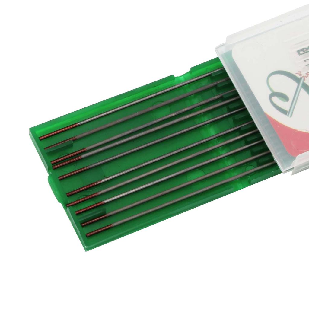 Сварочные вольфрамовые электроды Принадлежности для горелок TIG, упаковка из 10 шт. (Красный – 2% торированного вольфрама (WT20), 1/16 дюйма, 040 дюйма)