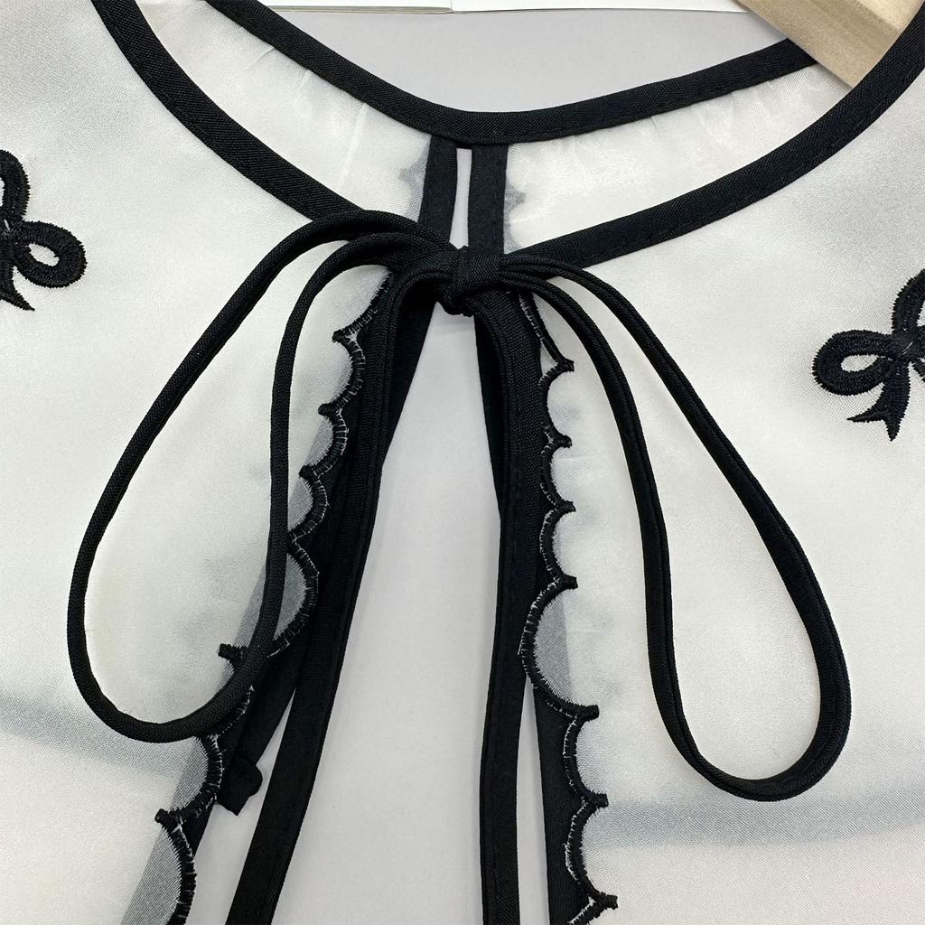False Collar Detachable Blouses False Collar Half Shirts Collar Little Shawl Top Elegant for Womens Girls