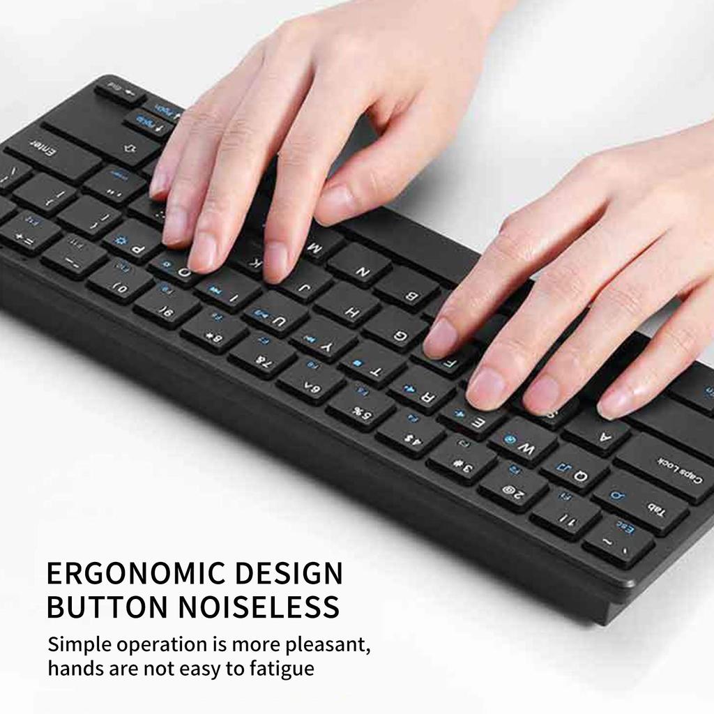 Беспроводной набор клавиатуры и мыши с USB-приемником 2.4G, эргономичный дизайн, компактный и портативный, 64 клавиши, эффективное расстояние 10 м