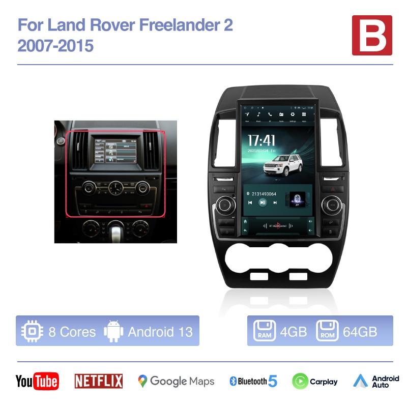 13.8inch For Land Rover Freelander 2 2007-2015 Android13 Auto Carplay 4G Car Multimedia Video Player GPS Navigation 360 camera