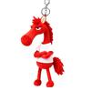 Horse Doll Plush Keychain Soft Velvet 3D Stuffed Animal Charm Backpack Handbag Keys Locker