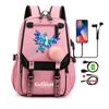 Anime Game Printed Bag Canvas Backpack Large Capacity Bookbag for Boy Girl Kids Gifts Usb Charging Travel Backpack Student School Bag