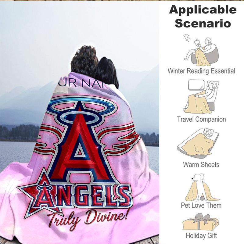 Custom Name Blanket Anaheim Braves Graffiti Art Blanket Bedding Blanket for Travel, Camping, Living Rooms, Offices, Sofas, Fan Christmas gift