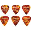Набор из 6 медиаторов Ibanez George Benson Signature Pick B1100GB, цвет Shell Brown, форма "капля".
