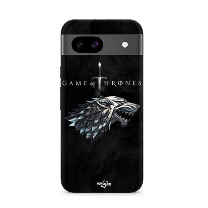 Coque de téléphone - MANIACASE - Google Pixel 8a - Silicone TPU - Noir - Game Of Thrones House Stark