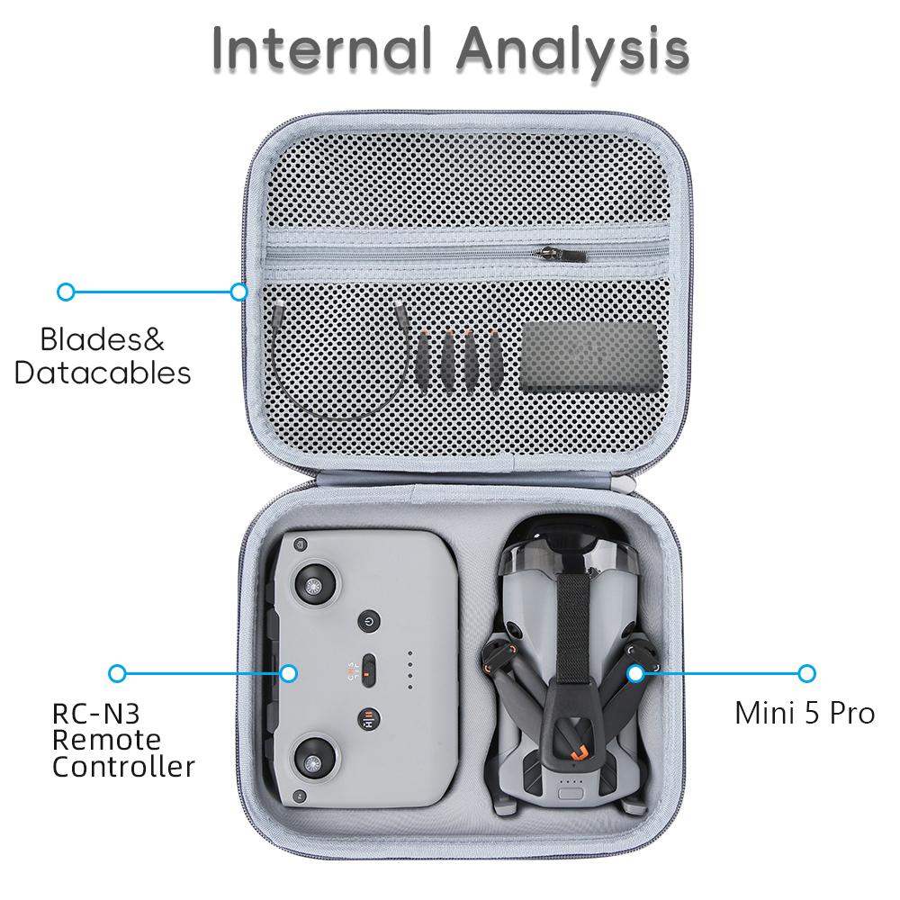 Portable Carrying Case for DJI Mini 5 Pro Protective Cover Hard EVA Box Handbag for DJI RC N3 Remote Battery Drone Accessories