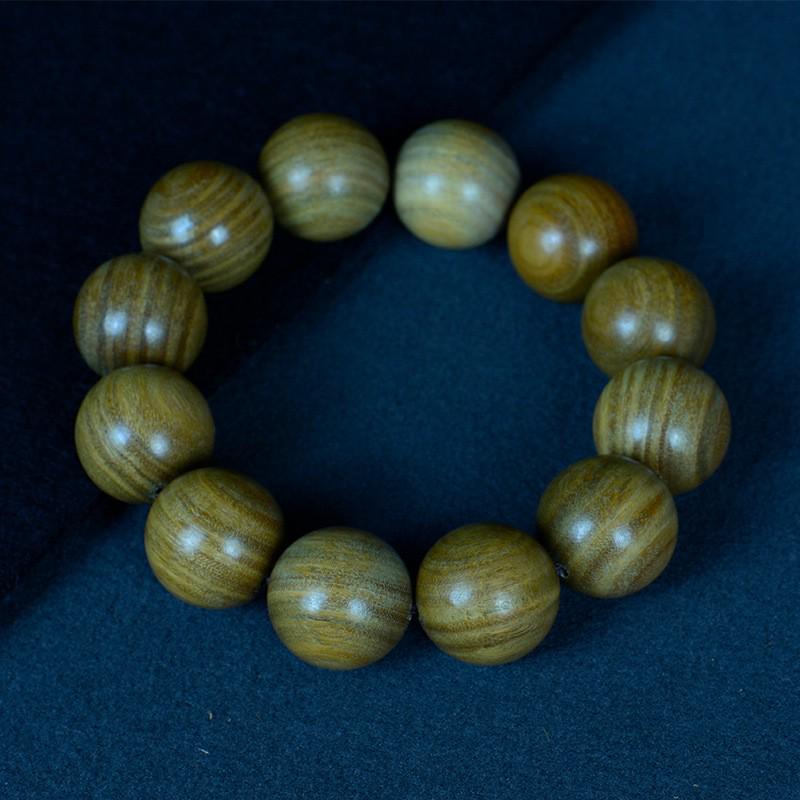 Браслет из 108 бусин из аргентинского зеленого сандала для мужчин и женщин - ручная работа, буддийская нить с прямым волокном.