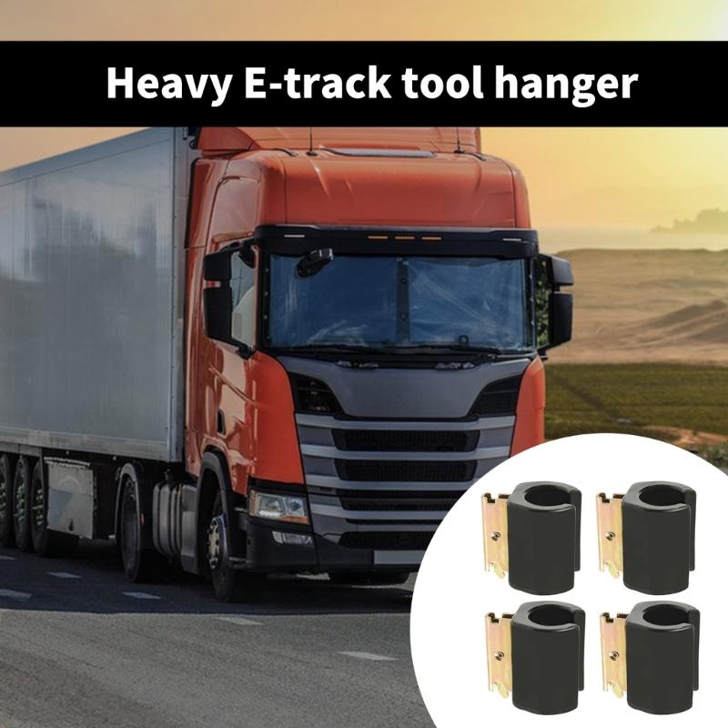 4pcs Multifunctional Tool Hangers for E Track Systems Accommodates Various Tool Sizes for Mechanic Logistics Personnel