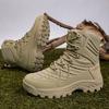 Fashion Brand Desert Tactical Mens Boots Wear-resisting Army Boots Men Waterproof Outdoor Hiking Men Combat Ankle Boots Big Size 39-47