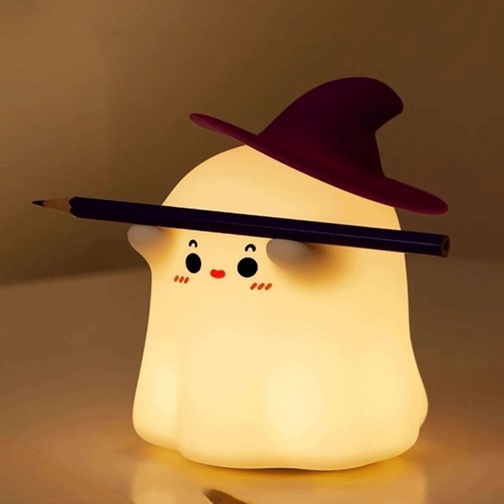 Helloween RGB LED Ночник 3 Уровня Яркости Таймер Спальня Прикроватная Лампа Тыква Призрак Перезаряжаемая Ночная Лампа Настольные Украшения