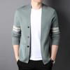 Young and Middle-aged Men's New Spring and Autumn Long-sleeved Wool Knitted Cardigan Slim and Handsome Casual Bottoming Cardigan Jacket