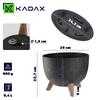 KADAX Горшок Цветочный Горшок 29см Кашпо + Вкладыш Ножки Пробка Кашпо Черный
