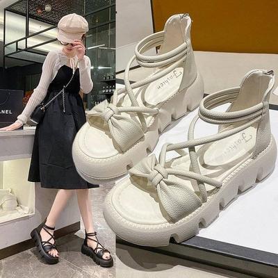 Женские летние туфли с высоким берцем, женские сандалии в римском стиле на мягкой подошве, обувь на плоской подошве