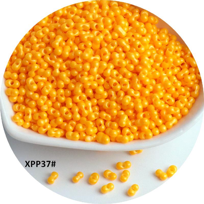 Стеклянные бусины-арахис сплошного цвета 2x4 мм для изготовления украшений и аксессуаров для волос своими руками