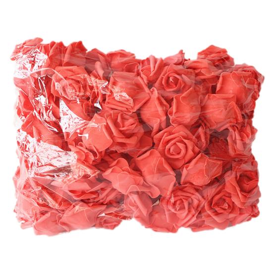 100 шт искусственный цветок красивый однотонный полиэтиленовая пена свадебная имитация пены роза для вечеринки