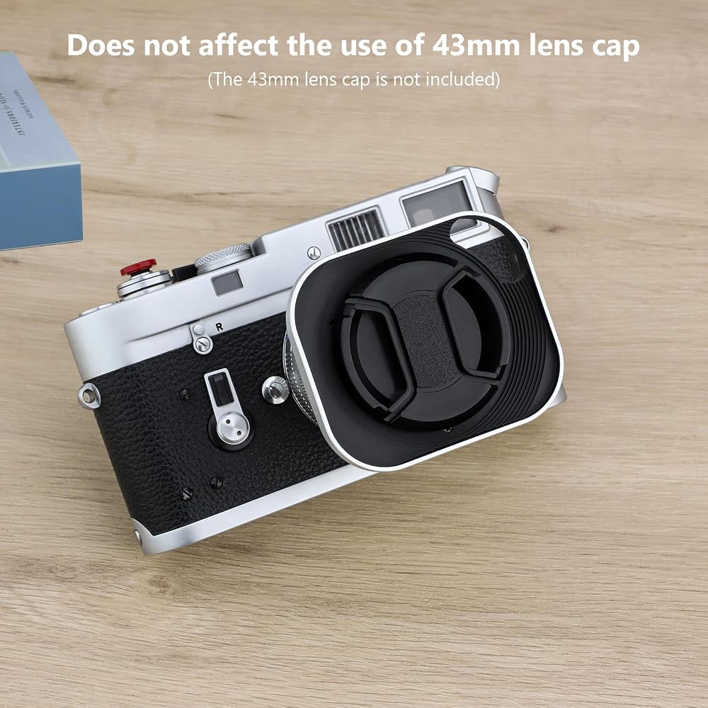 Haoge LH-ZV07P Bayonet Metal Square Lens Hood Shade Compatible with Carl Zeiss Biogon T 2/35 35mm f2 ZM, C Biogon T 2.8/35 35mm f2.8 ZM, Planar T 2/50