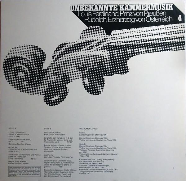 LP Record LOUIS FERDINAND VON PREUEN ERZHER Unbekannte Kammermusik 4 0666512 Bayer Germany Classical Used