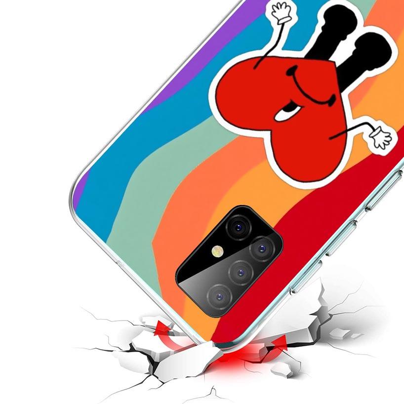 Bad Bunny Heart Case Phone Cover for Samsung Galaxy A52 A51 A50 A42 A32 A22 A12 A02S A72 A71 A70 A41 A31 A21S A40 A30S A20E A10S