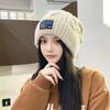 Корейская версия новой осенне-зимней шапки для женщин, модная вязаная шерстяная шапка с надписью, зимняя уличная теплая студенческая