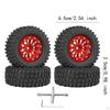 4 Pieces RC Car Wheels and Tires Crawler Sturdy Replace with Wheel Rim for