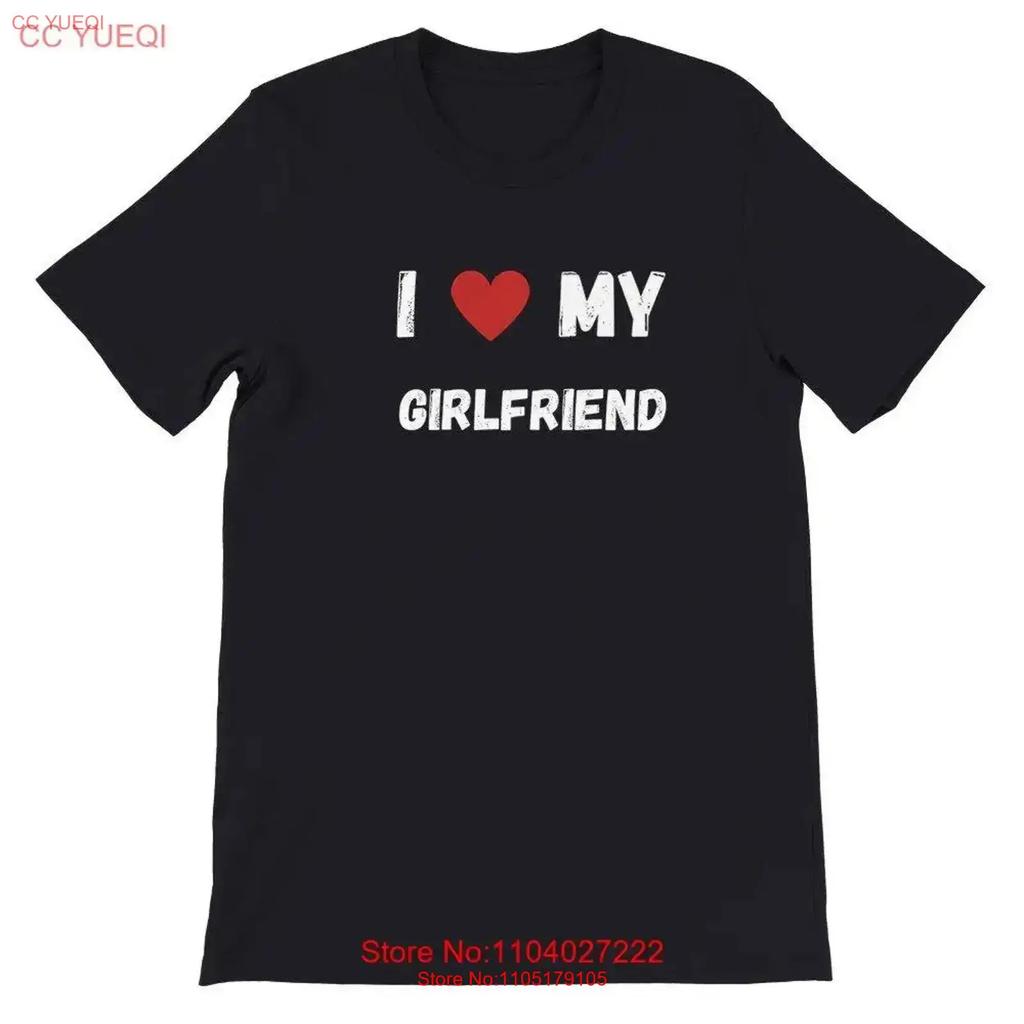 Premium T Shirt I Love My Girlfriend Idea For Unisex Valentines Day Anniversary Birthday Vintage Streetwear
