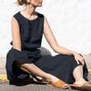 Женский темпераментный комбинезон без рукавов с высокой талией, однотонные брюки, свободные летние повседневные брюки