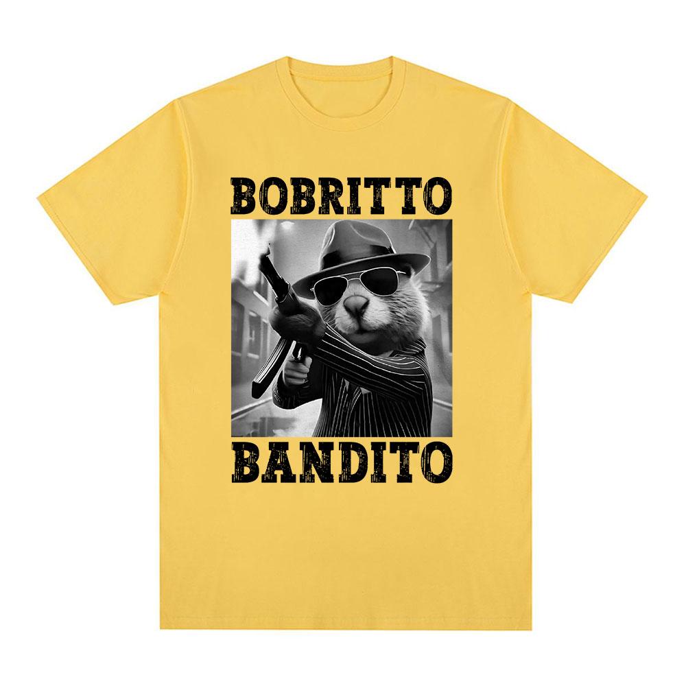 Bobrito Bandito Beaver Funny Meme T-shirt Men Women Clothing Fashion Humor T Shirts Summer Cotton O-Neck Tops T Shirt Streetwear
