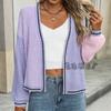IHUASU Женский осенне-зимний темпераментный дорожный свободный вязаный кардиган куртка джемпер