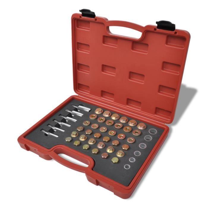 VidaXL Kit de réparation de filetage de bouchon de vidange d'huile