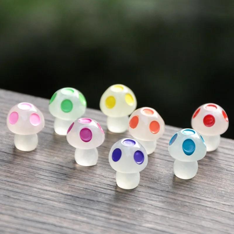 Мини светящийся грибной декор для дома мох ландшафтные украшения светящиеся горшечные украшения миниатюрное садоводство сказочный сад