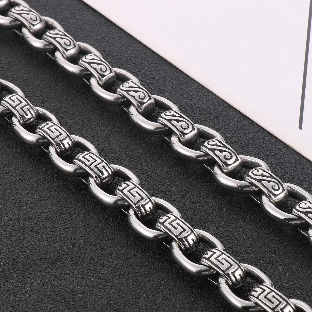 Ожерелье из нержавеющей стали с животным принтом 12 мм для мужчин, очаровательное ожерелье, ювелирные аксессуары